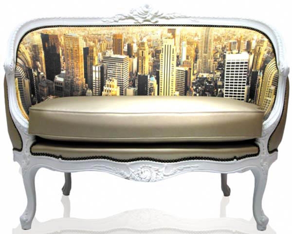 cityscape upholstery print