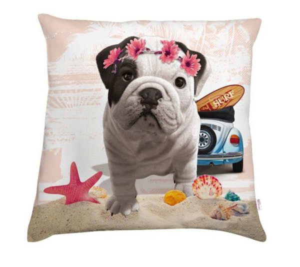 dog photo print decorative pillow