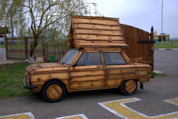 wooden car
