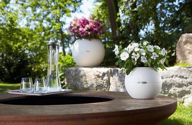 contemporary planters greenery flowering plants yard decorations