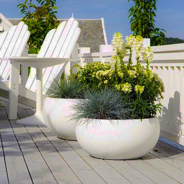 contemporary planters greenery flowering plants yard decorations