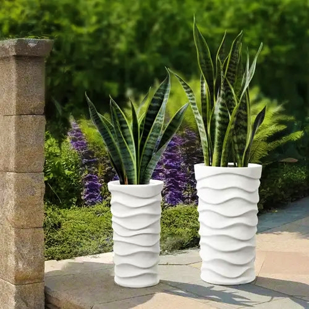 contemporary planters greenery flowering plants yard decorations