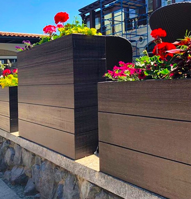 contemporary planters greenery flowering plants yard decorations