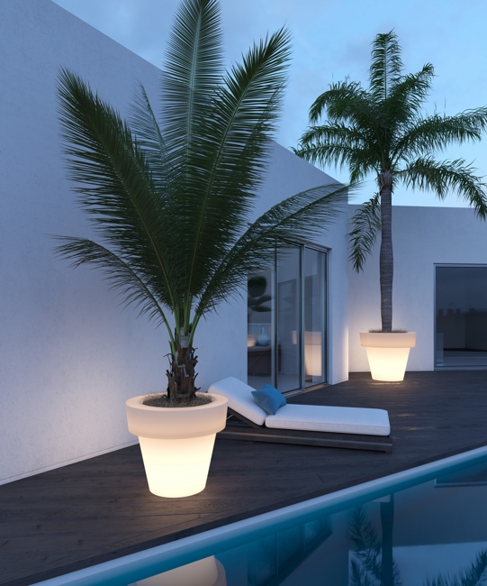 contemporary planters greenery flowering plants yard decorations