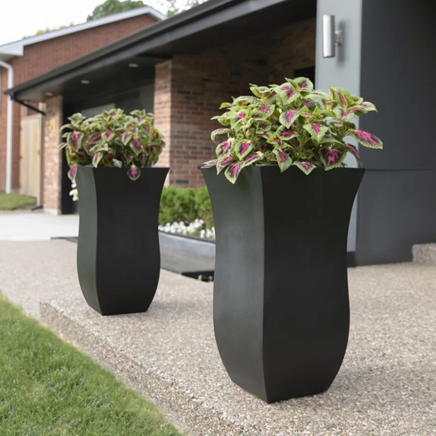 contemporary planters greenery flowering plants yard decorations