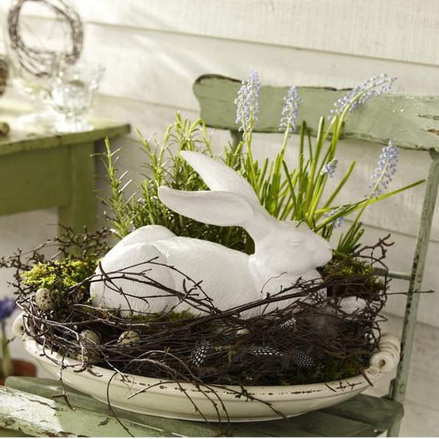 easter accents bunny centerpiece ideas