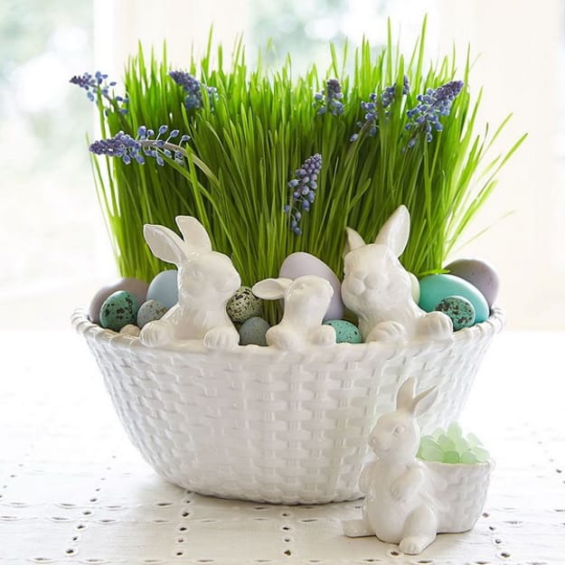 easter accents bunny centerpiece ideas