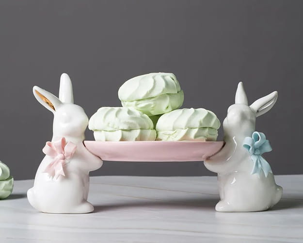 bunnies white tableware