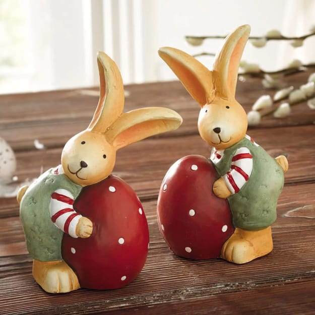 colorful bunnies easter eggs