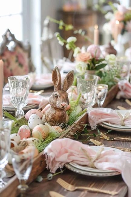 easter accents bunny centerpiece ideas