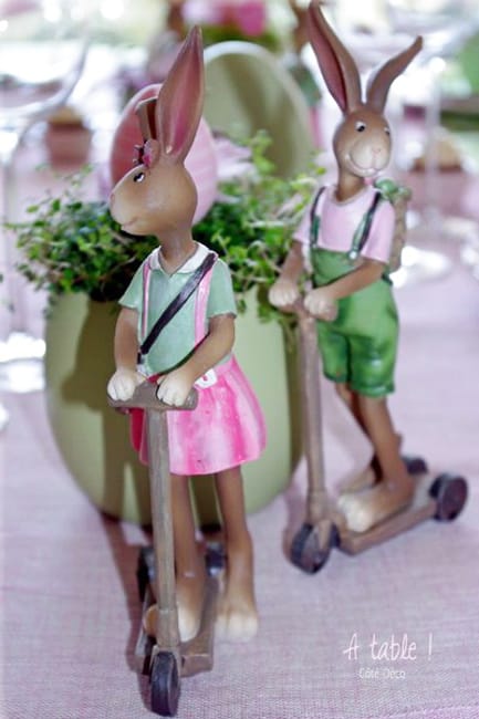 playful bunnies miniature figurines