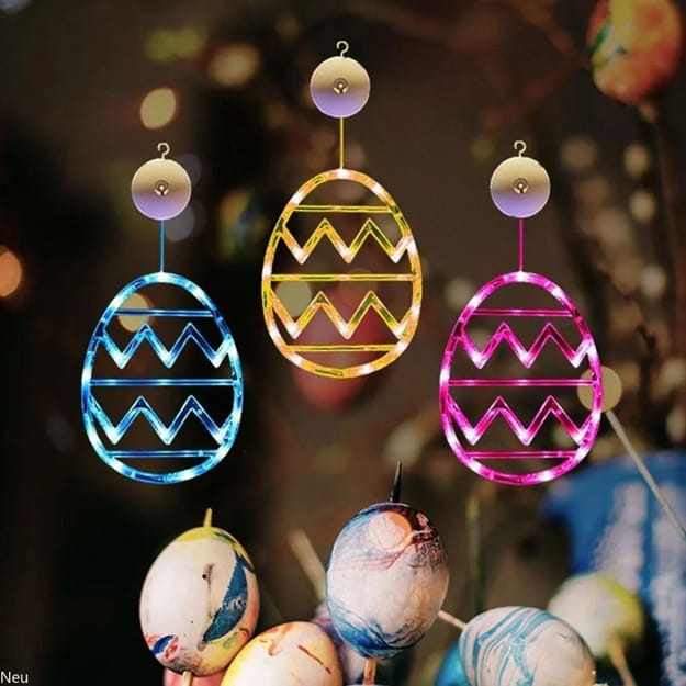 colorful eggs metallic accents