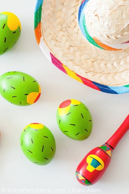cactus egg decoration painting ideas