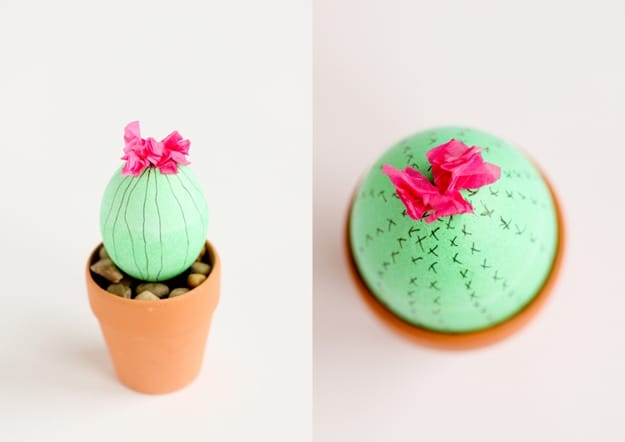 cactus egg decoration painting ideas