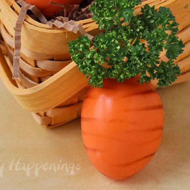 Little carrots, Easter eggs decoration idea