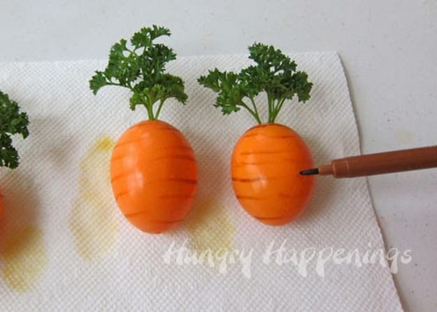 how make decorations carrot egg