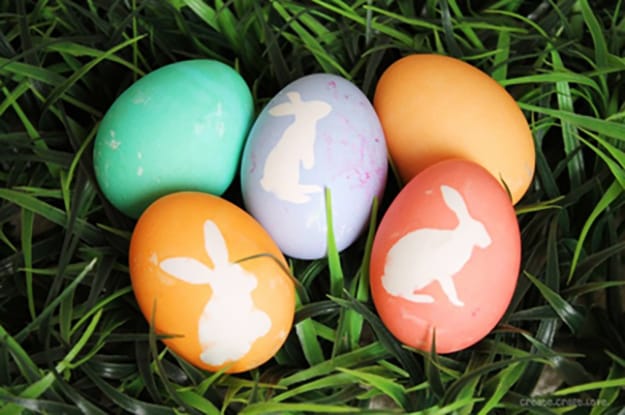 how to create white bunny silhouette