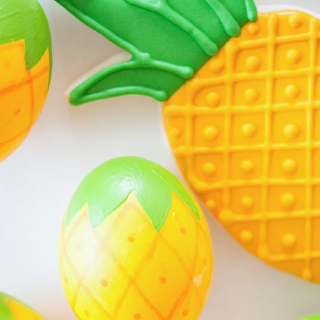 how make pineapple eggs painting ideas