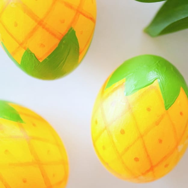 how make pineapple eggs painting ideas