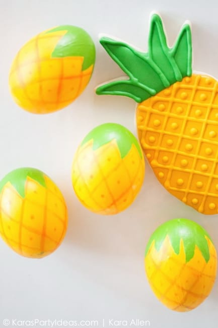 pineapple egg decoration idea
