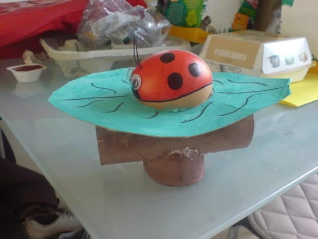 egg lady bug craft idea
