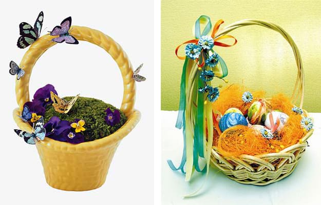 spring holiday baskets ester eggs decorations