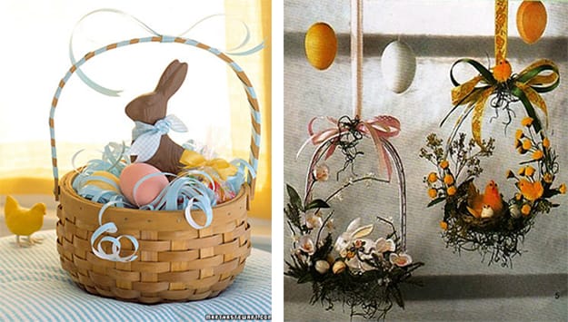 spring holiday baskets ester eggs decorations