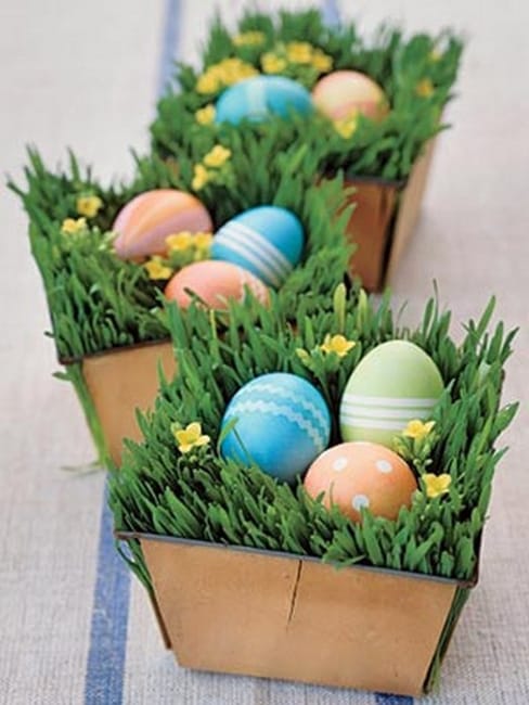 spring holiday baskets ester eggs decorations
