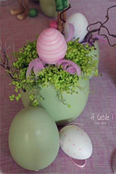 spring decorating easter decorations green pink colors