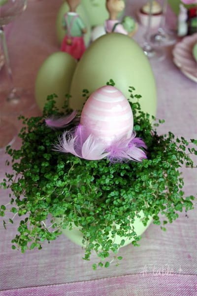 spring decorating easter decorations green pink colors