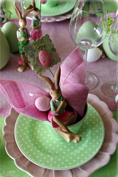 spring decorating easter decorations green pink colors