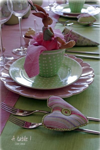 spring decorating easter decorations green pink colors