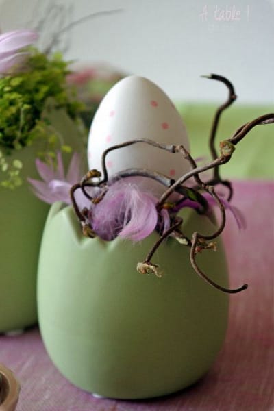 green easter egg decorations