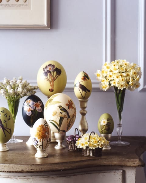 how to decorate easter eggs floral patterns