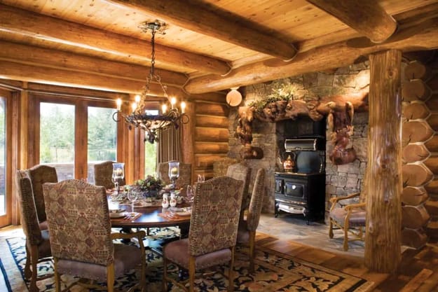 custom log home exterior architectural interiors