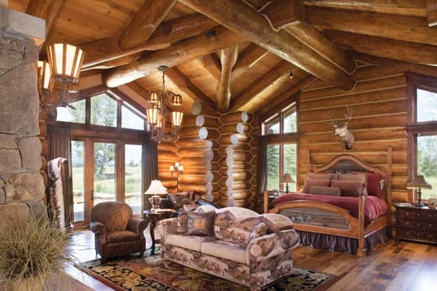 custom log home exterior architectural interiors