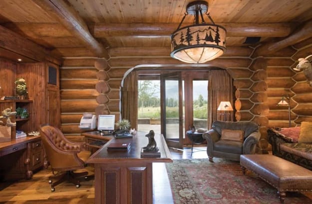 custom log home exterior architectural interiors