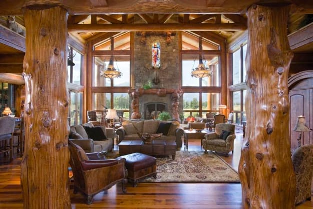 custom log home exterior architectural interiors