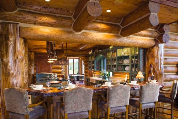custom log home exterior architectural interiors
