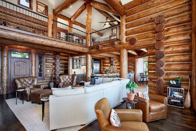custom log home exterior architectural interiors