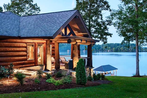 custom log home exterior architectural interiors