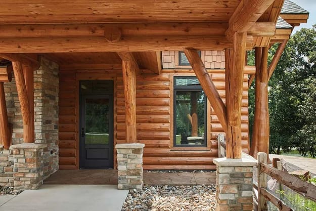 custom log home exterior architectural interiors