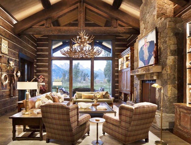 beautiful living room wooden interior design