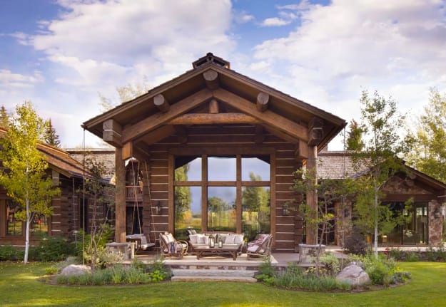 custom log home exterior architectural interiors