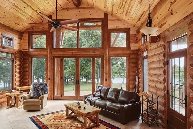 custom log home exterior architectural interiors