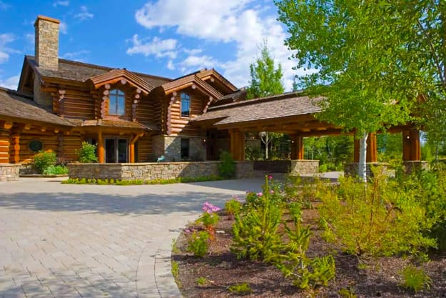 custom log home exterior architectural interiors