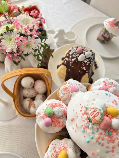 Eastern style easter food decoration