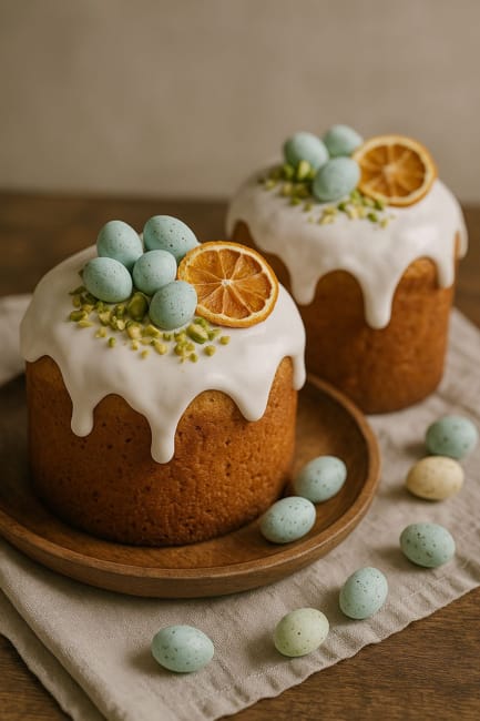 Eastern style easter food decoration