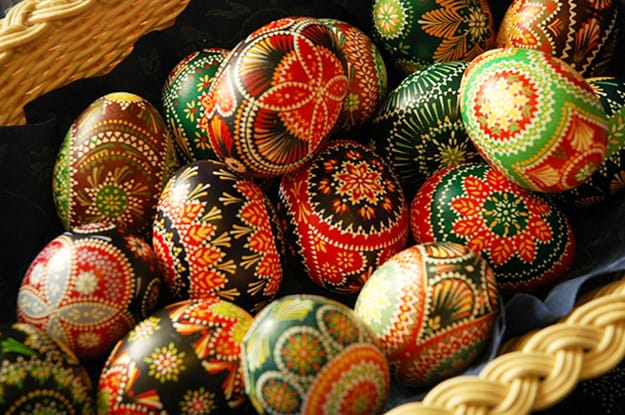 Eastern style easter food decoration