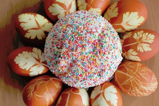 Eastern style easter food decoration